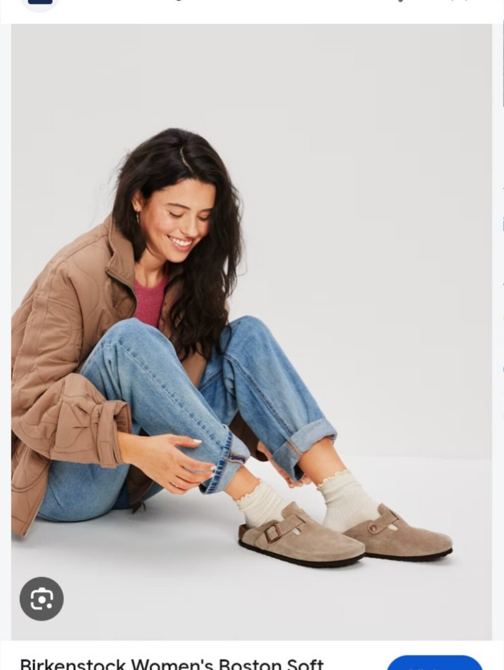 Birkenstock Women's Boston Suede Clog in Taupe